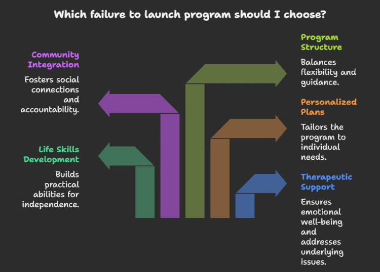 Key Factors to Consider When Choosing a Failure to Launch Program - visual selection