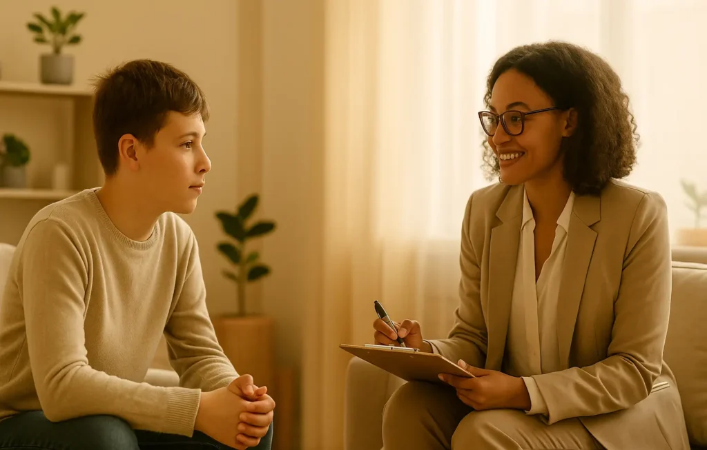 Failure to launch treatment program with teenage boy and therapists